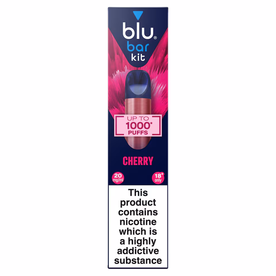 Cherry blu bar kit (20 mg/ml Nicotine Salt Pod Kit)